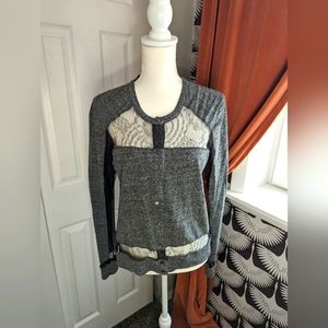 Chloe Gray and Cream Cardigan